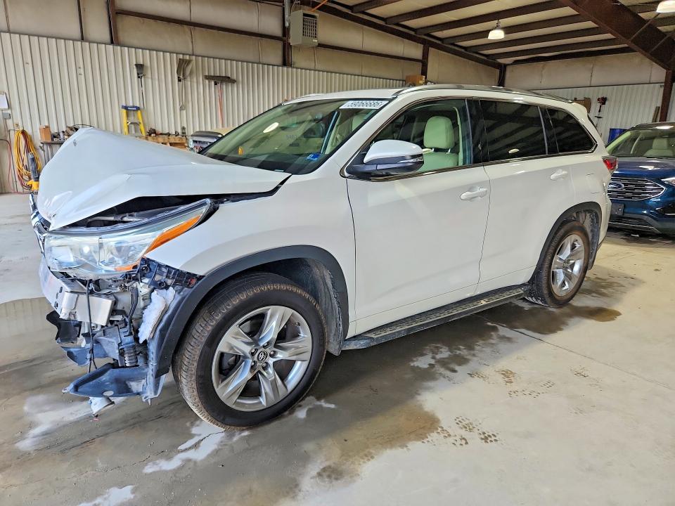 2016 Toyota Highlander VIN 5TDDKRFH3GS253804 COPART salvage auction — FRONT END, PA - CERTIFICATE OF SALVAGE, sold $5,800 on 2026-07-10 (photo 1)