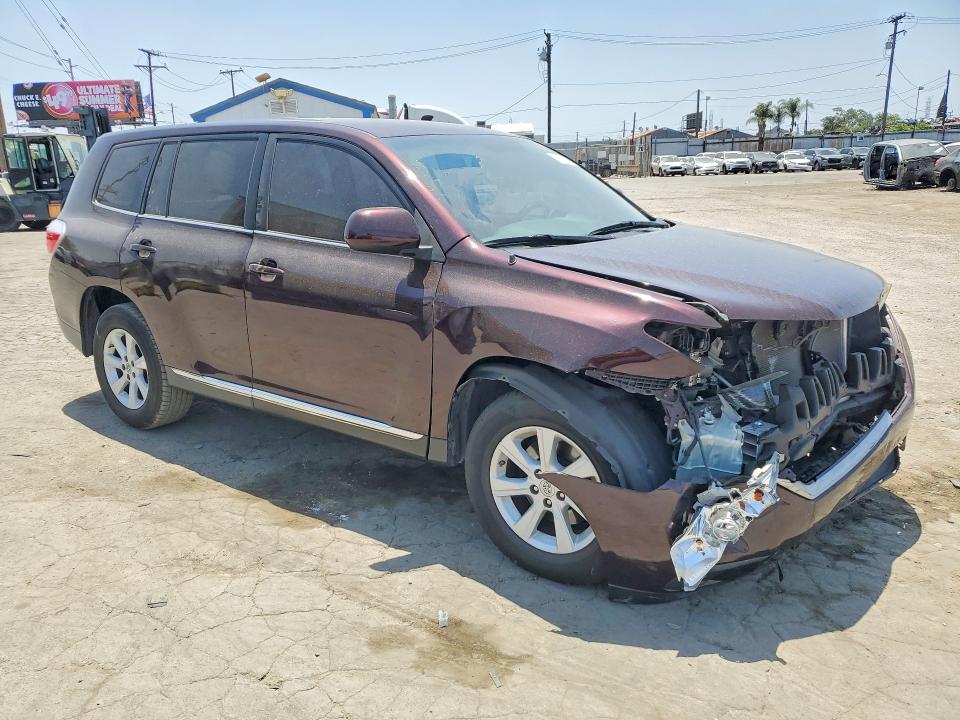 2012 Toyota VIN 5TDZA3EH7CS030702 COPART salvage auction — FRONT END, Ca - Salvage Certificate, sold $3,400 on 2026-07-30 (photo 4)
