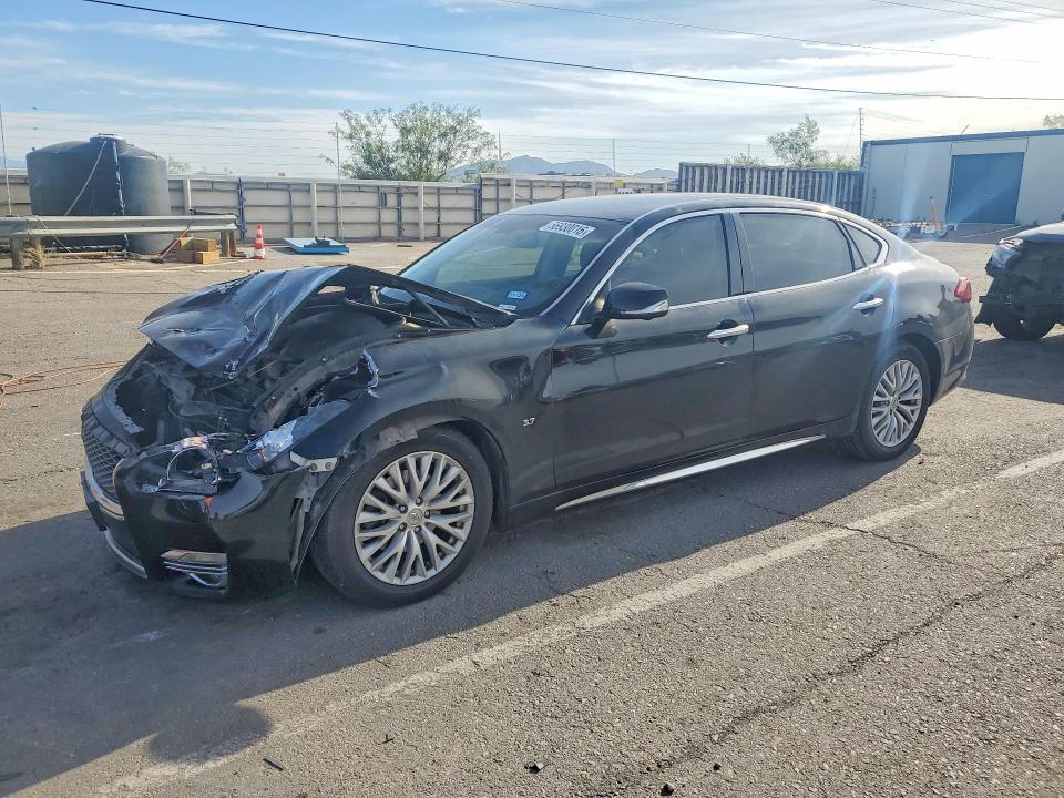2015 Infiniti Q70 VIN JN1BY1PP7FM600125 COPART salvage auction — FRONT END, Tx - Salvage Vehicle Title, sold $775 on 2026-07-17 (photo 1)