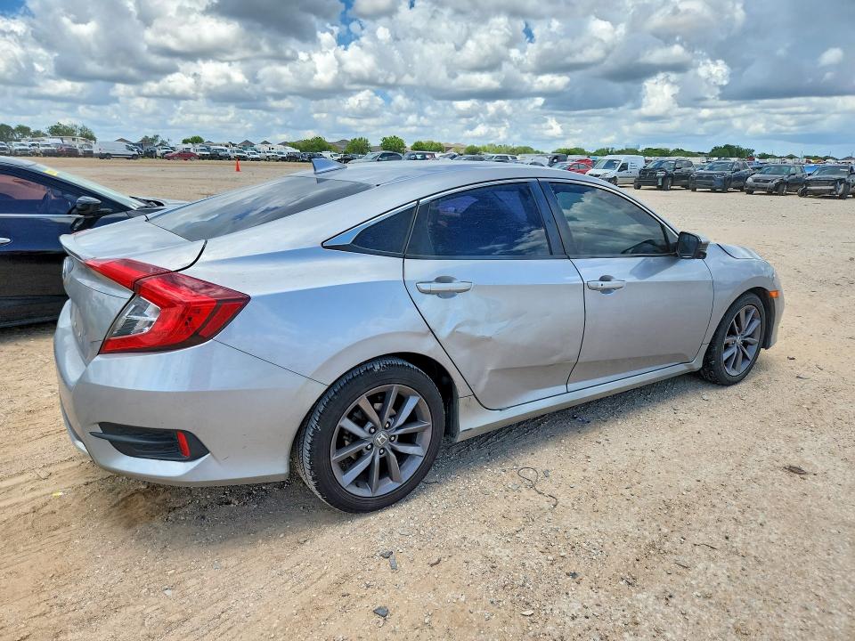 2019 Honda Civic VIN 19XFC1F38KE212325 COPART salvage auction — FRONT END, Tx - Salvage Title-Flood Damage, sold $3,000 on 2026-07-02 (photo 3)