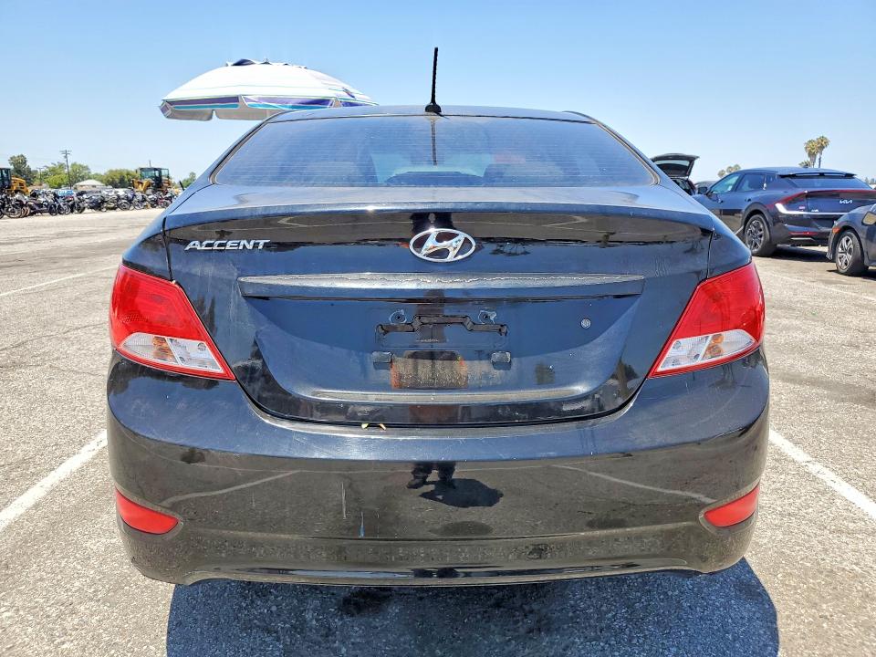 2016 Hyundai Accent VIN KMHCT4AE6GU085401 COPART salvage auction — FRONT END, Ca - Salvage Certificate, sold $325 on 2026-07-28 (photo 6)