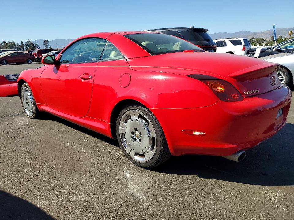 2002 Lexus Sc VIN JTHFN48Y020008601 COPART salvage auction — FRONT END, Ca - Salvage Certificate, sold $1,050 on 2026-07-20 (photo 2)