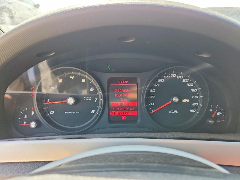 2008 Pontiac G8 VIN 6G2EC57Y08L988761 COPART salvage auction — FRONT END, Md - Cert Of Salvage < 75% Damage, sold $2,750 on 2026-07-14 (photo 9)