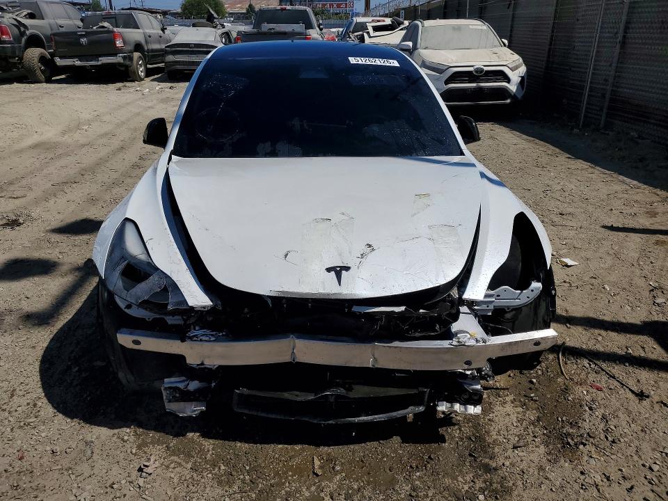 2022 Tesla Model 3 VIN 5YJ3E1EA7NF167664 COPART salvage auction — FRONT END, Ca - Salvage Certificate, sold $6,100 on 2026-07-08 (photo 5)
