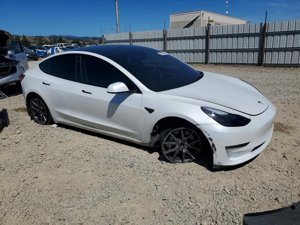 2023 Tesla Model 3 VIN 5YJ3E1EA7PF709767 COPART salvage auction — FRONT END, Ca - Dis/Dlr/Exp Only Clean Title, sold $21,000 on 2026-07-28 (photo 4)
