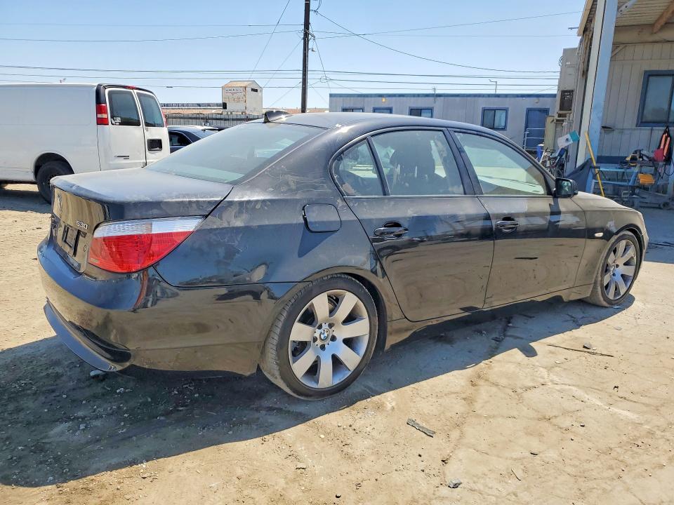 2007 BMW 5 series VIN WBANE73507CM53130 COPART salvage auction — REAR END, Ca - Salvage Certificate, sold $1,200 on 2026-07-13 (photo 3)