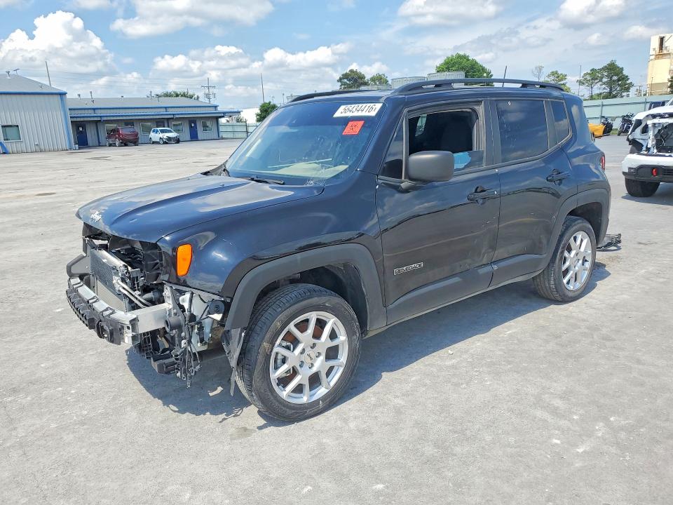 2022 Jeep VIN ZACNJDB18NPN87126 COPART salvage auction — FRONT END, Ok - Cert Of Title-Rebuilt, sold $3,600 on 2026-07-15 (photo 1)