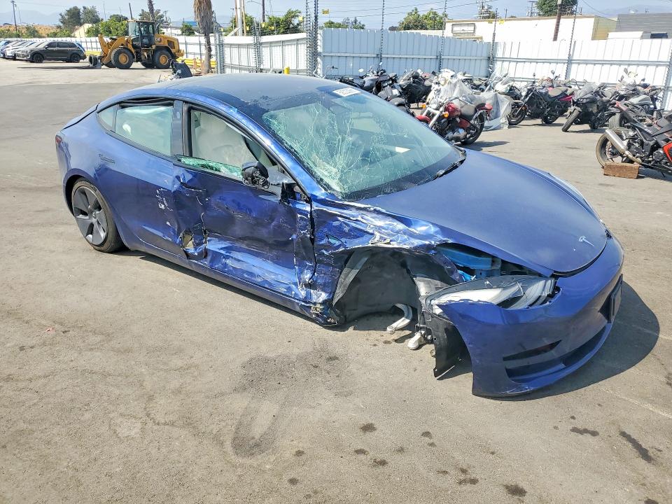2022 Tesla Model 3 VIN 5YJ3E1EA7NF361479 COPART salvage auction — FRONT END, Ca - Salvage Certificate, sold $1,900 on 2026-07-08 (photo 4)