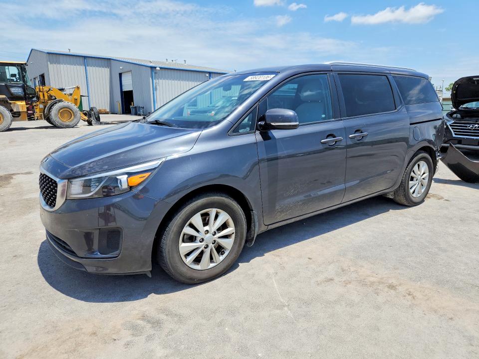 2016 Kia SEDONA VIN KNDMB5C1XG6127424 COPART salvage auction — REAR END, Ok - Cert Of Title-Salvage, sold $1,050 on 2026-07-15 (photo 1)