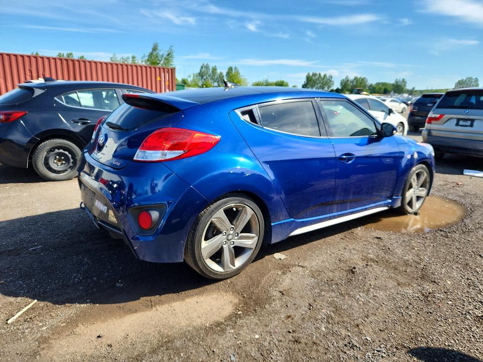 2016 Hyundai Veloster VIN KMHTC6AE1GU273450 COPART salvage auction — SIDE, On - Permit Rebuilt - Unfit, sold $1,300 on 2026-07-28 (photo 3)