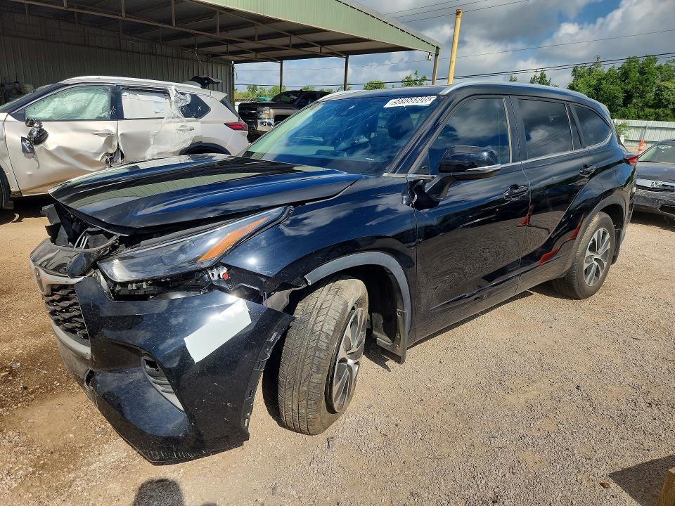 2023 Toyota Highlander VIN 5TDKDRAH8PS037231 COPART salvage auction — FRONT END, IN - CERTIFICATE OF TITLE, sold $10,200 on 2026-07-14 (photo 1)