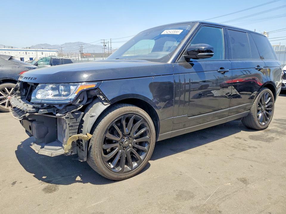 2017 Land rover RANGE ROVER VIN SALGS2FE4HA349068 COPART salvage auction — FRONT END, Ca - Salvage Certificate, sold $11,500 on 2026-07-20 (photo 1)