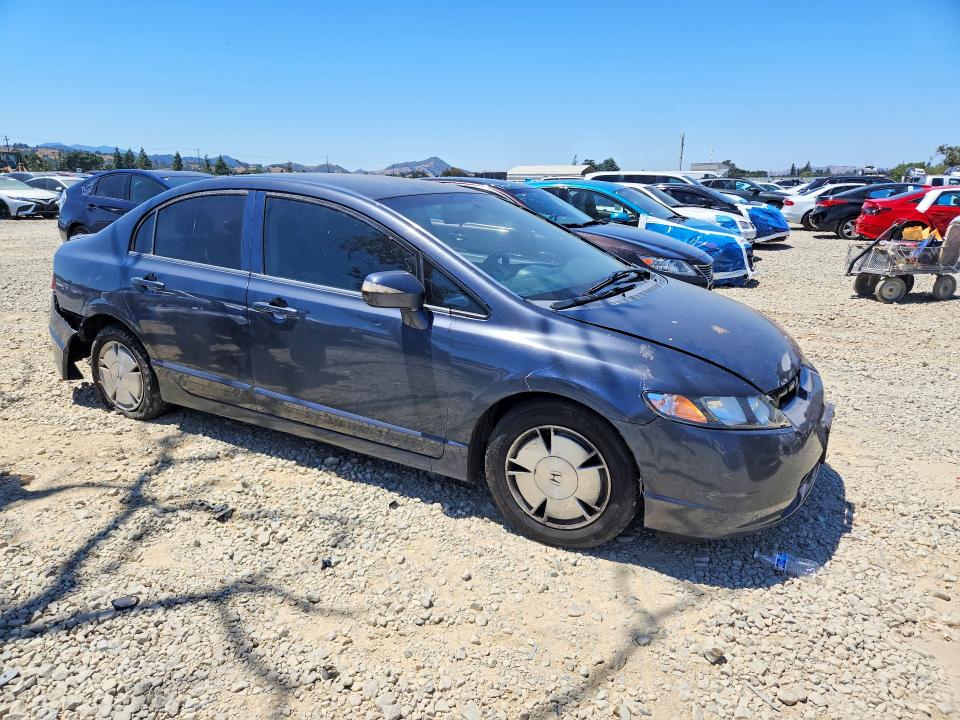 2008 Honda Civic hybrid VIN JHMFA36228S006222 COPART salvage auction — FRONT END, Ca - Salvage Certificate, sold $60 on 2026-07-21 (photo 4)