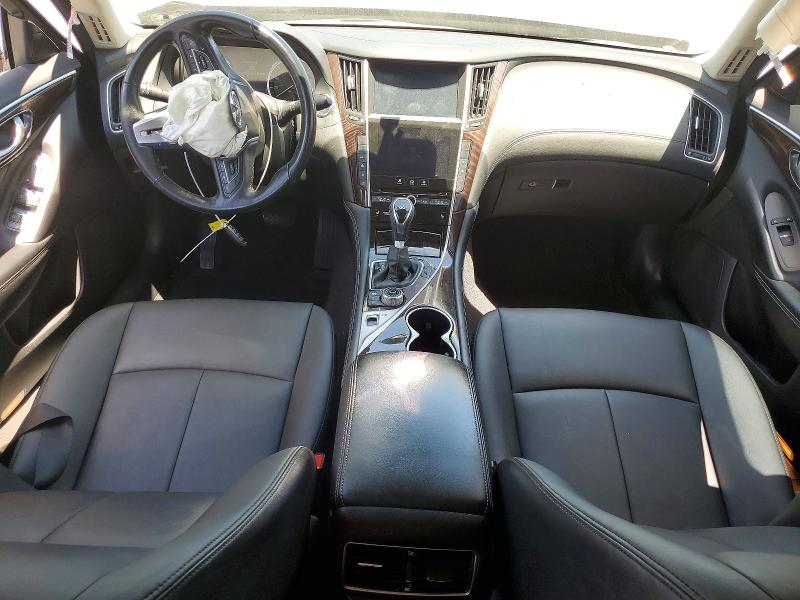 2018 Infiniti Q50 VIN JN1CV7AP8JM240753 COPART salvage auction — FRONT END, Ca - Salvage Certificate, sold $725 on 2026-07-13 (photo 8)