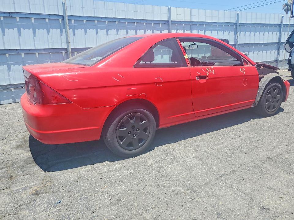 2002 Honda Civic VIN 1HGEM229X2L071257 COPART salvage auction — FRONT END, Ca - Salvage Certificate, sold $350 on 2026-07-02 (photo 3)