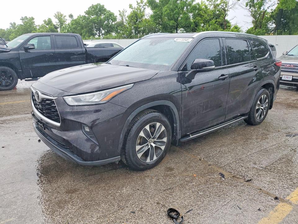 2020 Toyota Highlander VIN 5TDGZRBHXLS046755 COPART salvage auction — HAIL, Id - Salvage Certificate Of Title, sold $17,600 on 2026-07-31 (photo 1)