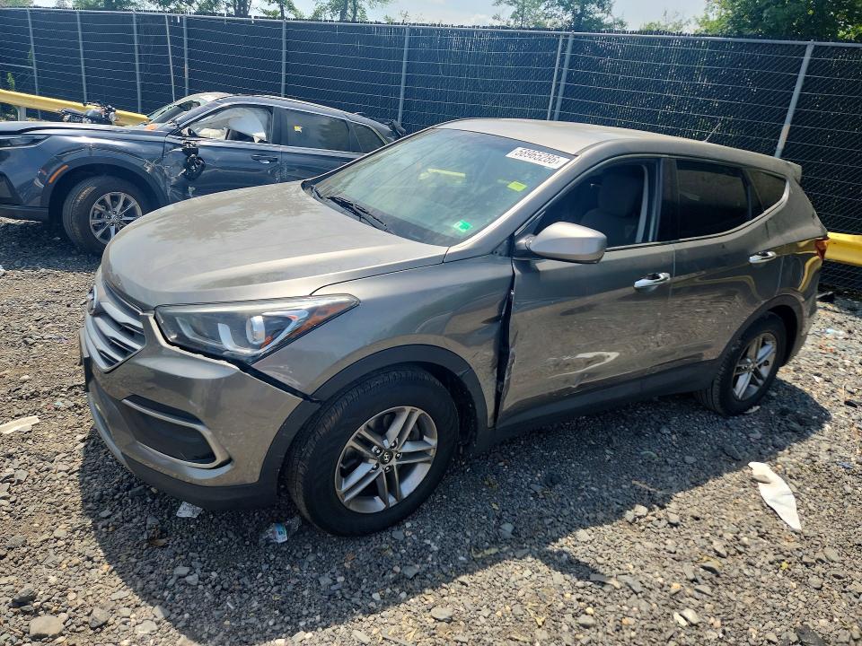 2018 Hyundai Santa fe VIN 5XYZTDLB4JG533936 COPART salvage auction — FRONT END, Md - Cert Of Salvage > 75% Damage, sold $2,150 on 2026-07-07 (photo 1)