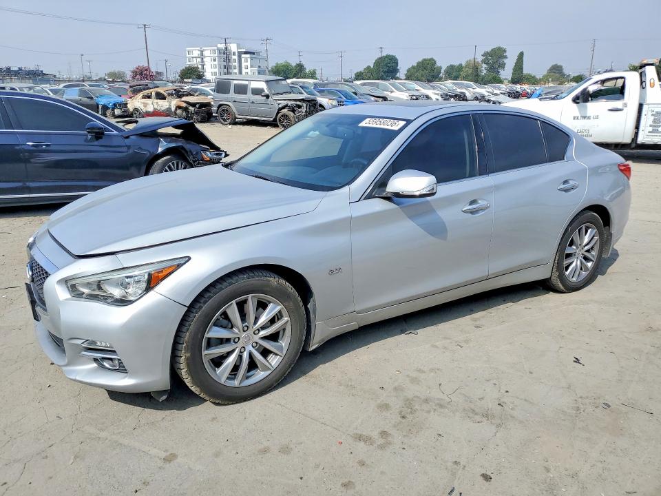 2016 Infiniti Q50 VIN JN1CV7AP0GM202054 COPART salvage auction — REAR END, Ca - Salvage Certificate, sold $2,650 on 2026-07-16 (photo 1)