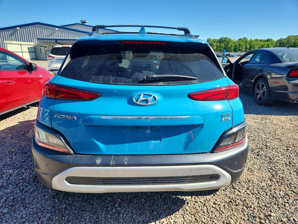 2022 Hyundai Kona VIN KM8K5CA31NU928755 COPART salvage auction — FRONT END, NY - MV-907A SALVAGE CERTIFICATE, sold $250 on 2026-07-27 (photo 6)