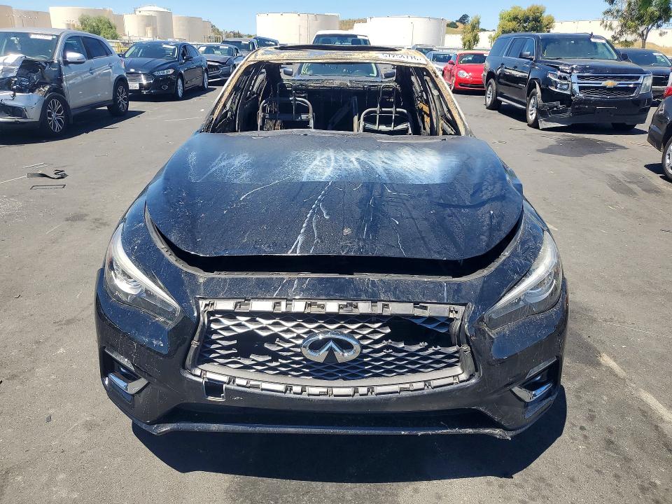 2019 Infiniti Q50 VIN JN1EV7AP4KM516145 COPART salvage auction — BURN, CA - SALVAGE CERTIFICATE, sold $1,050 on 2026-07-20 (photo 5)