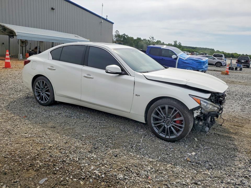2018 Infiniti Q50 VIN JN1EV7AR7JM445197 COPART salvage auction — FRONT END, IN - CERT OF TITLE - REBUILT VEHICL, sold $3,700 on 2026-07-27 (photo 4)