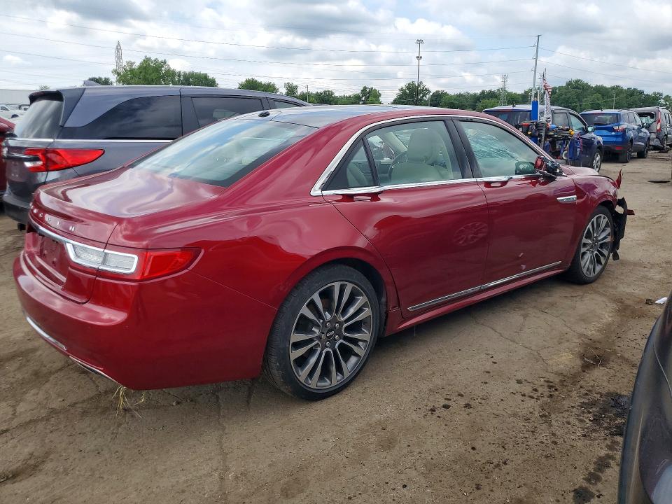 2017 Lincoln Continental VIN 1LN6L9TK3H5617504 COPART salvage auction — FRONT END, Mi - Certificate Of Title, sold $2,100 on 2026-07-31 (photo 3)