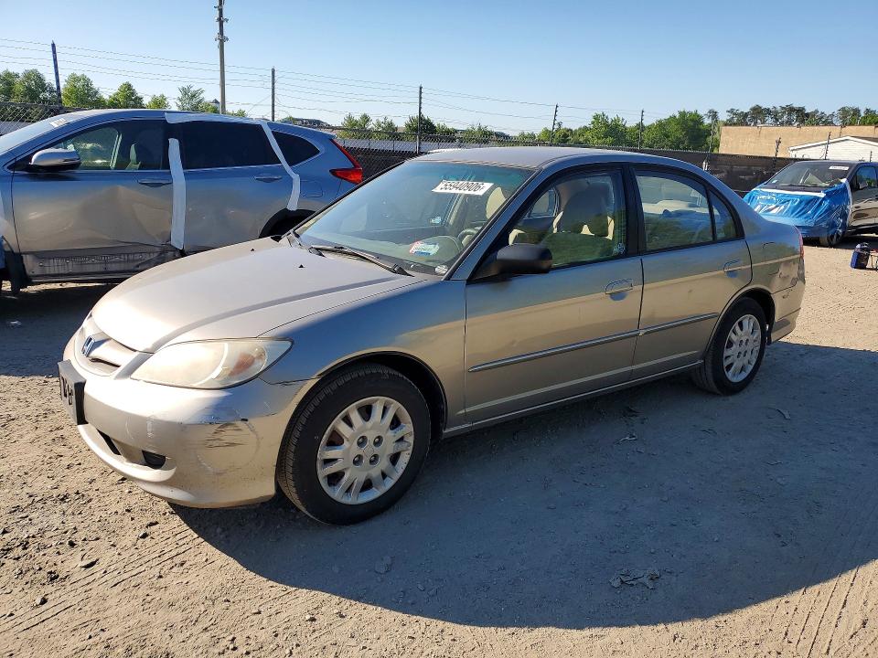2004 Honda Civic VIN JHMES16504S002395 COPART salvage auction — SIDE, MD - CERT OF SALVAGE < 75% DAMAGE, sold $300 on 2026-07-14 (photo 1)