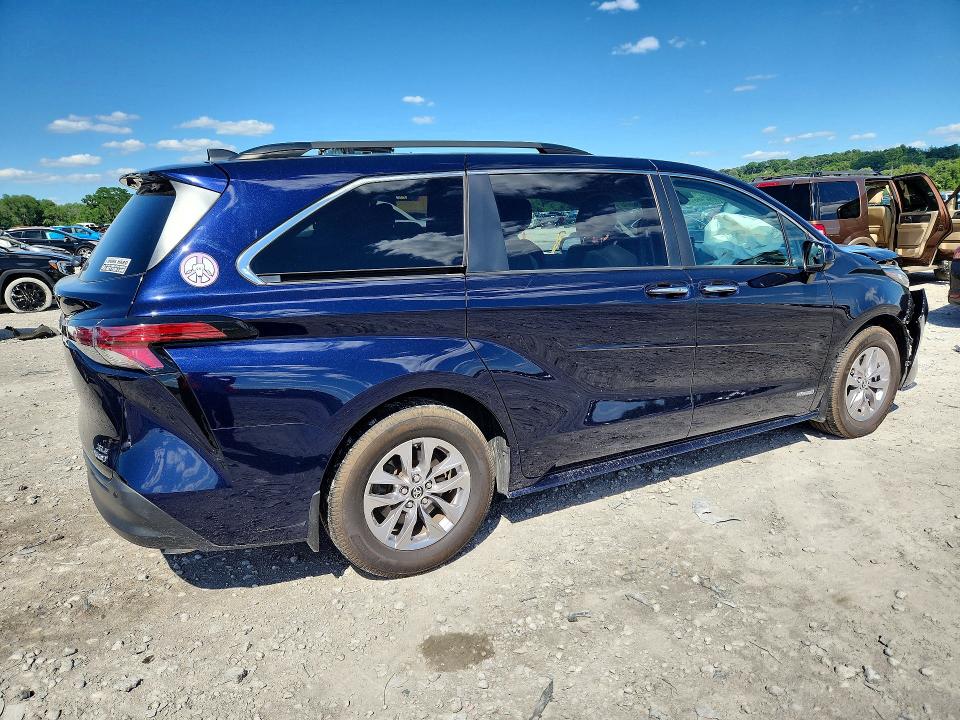 2021 Toyota Sienna VIN 5TDJRKEC6MS013895 COPART salvage auction — FRONT END, Il - Salvage Certificate, sold $9,200 on 2026-07-20 (photo 3)