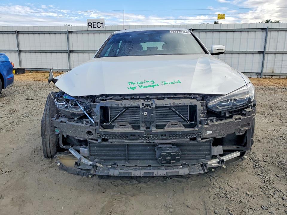 2024 BMW I4 VIN WBY73AW02RFT11912 COPART salvage auction — FRONT END, Ca - Salvage Certificate, sold $13,700 on 2026-08-25 (photo 5)