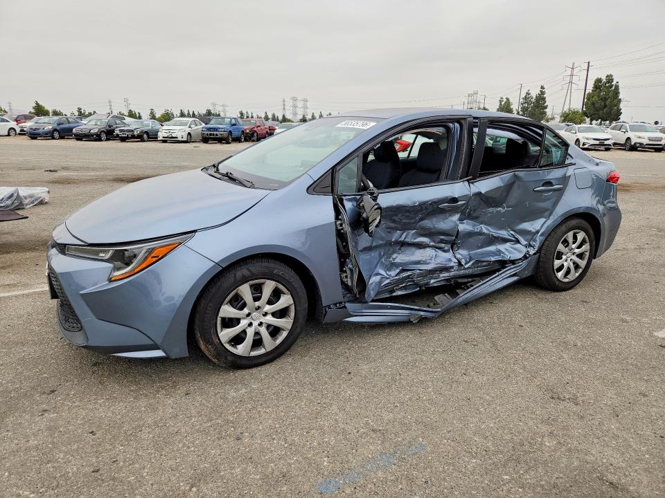2020 Toyota Corolla VIN 5YFEPRAE9LP049868 COPART salvage auction — SIDE, CA - SALVAGE CERTIFICATE, sold $150 on 2026-07-21 (photo 1)