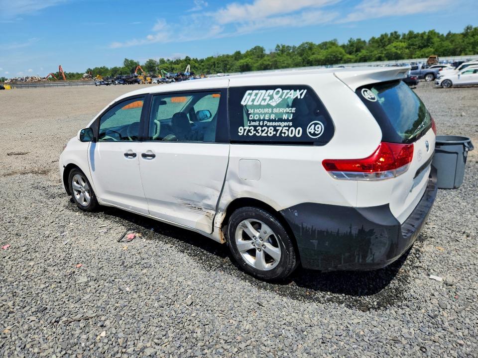 2014 Toyota Sienna VIN 5TDZK3DC1ES438571 COPART salvage auction — SIDE, Nj - Cert Of Title-Salvage, sold $700 on 2026-07-31 (photo 2)
