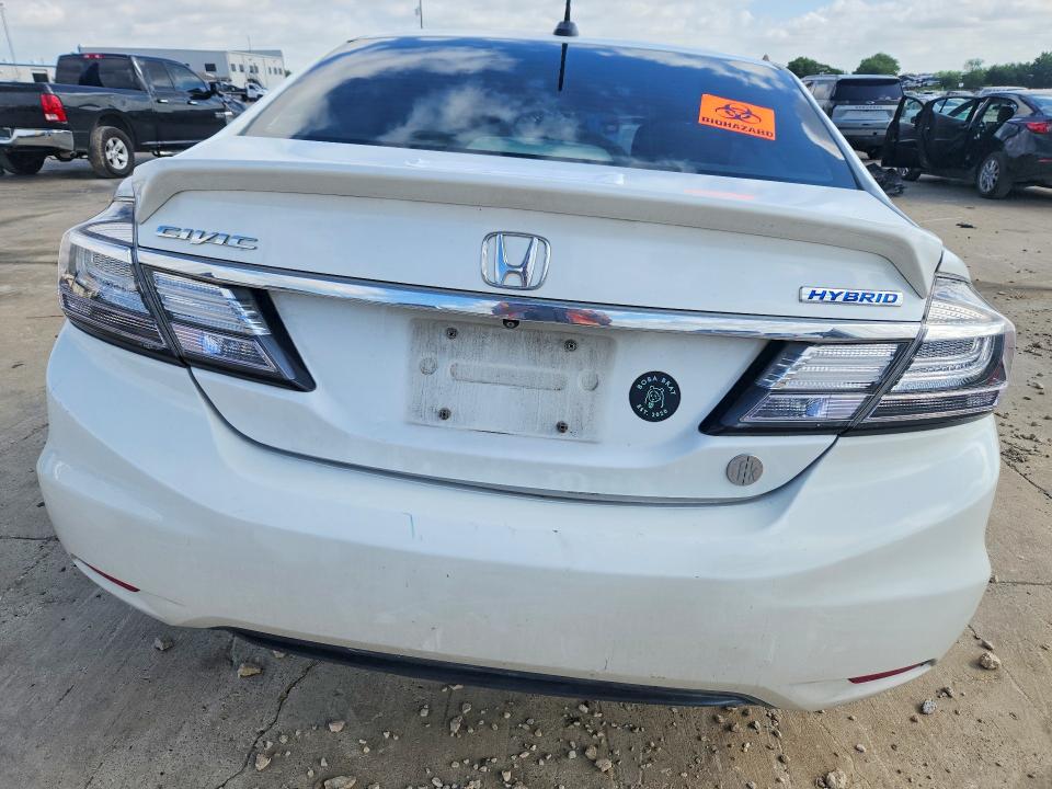 2013 Honda Civic VIN 19XFB4F32DE002861 COPART salvage auction — ROLLOVER, Tx - Salvage Vehicle Title, sold $625 on 2026-07-02 (photo 6)