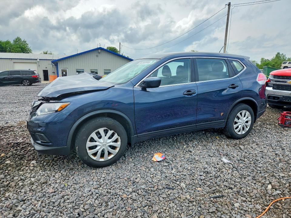 2016 Nissan Rogue VIN KNMAT2MV8GP615183 COPART salvage auction — FRONT END, Il - Salvage Certificate, sold $1,400 on 2026-07-20 (photo 1)