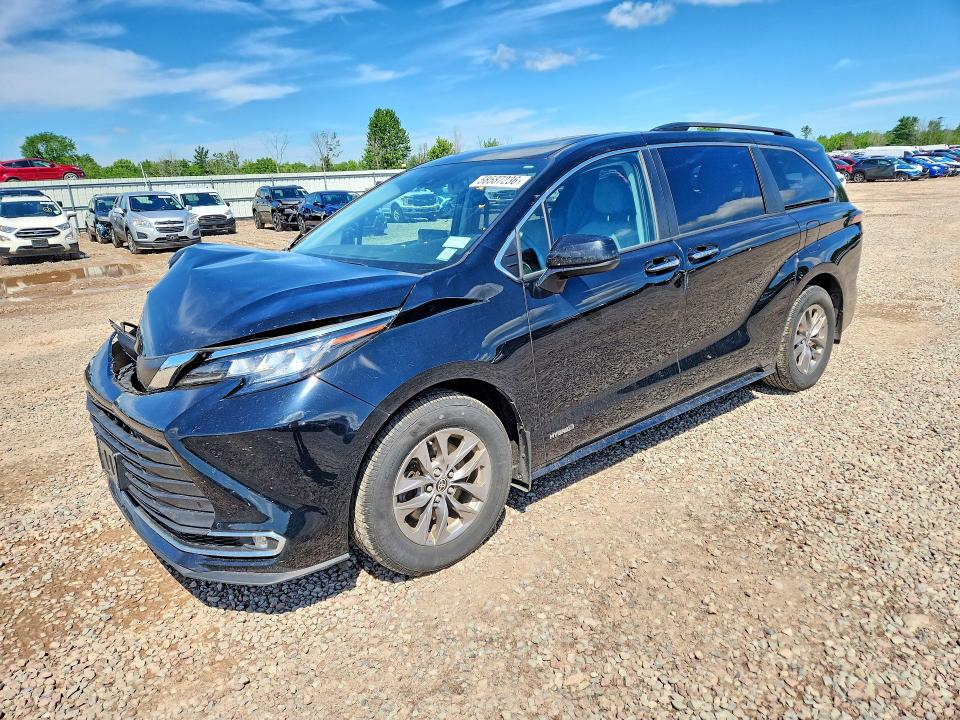 2021 Toyota Sienna VIN 5TDYSKFC5MS019849 COPART salvage auction — FRONT END, Ny - Mv-907A Salvage Certificate, sold $11,000 on 2026-07-07 (photo 1)