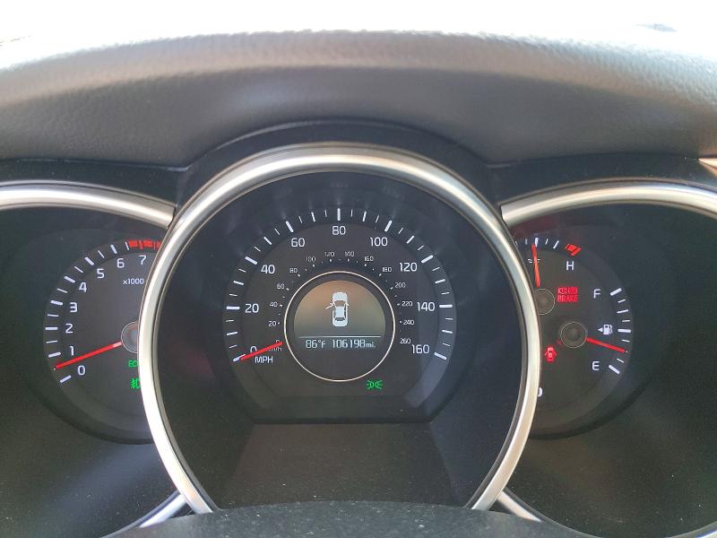 2014 Kia Optima VIN 5XXGN4A71EG348706 COPART salvage auction — REAR END, Ca - Salvage Certificate, sold $1,750 on 2026-07-24 (photo 9)