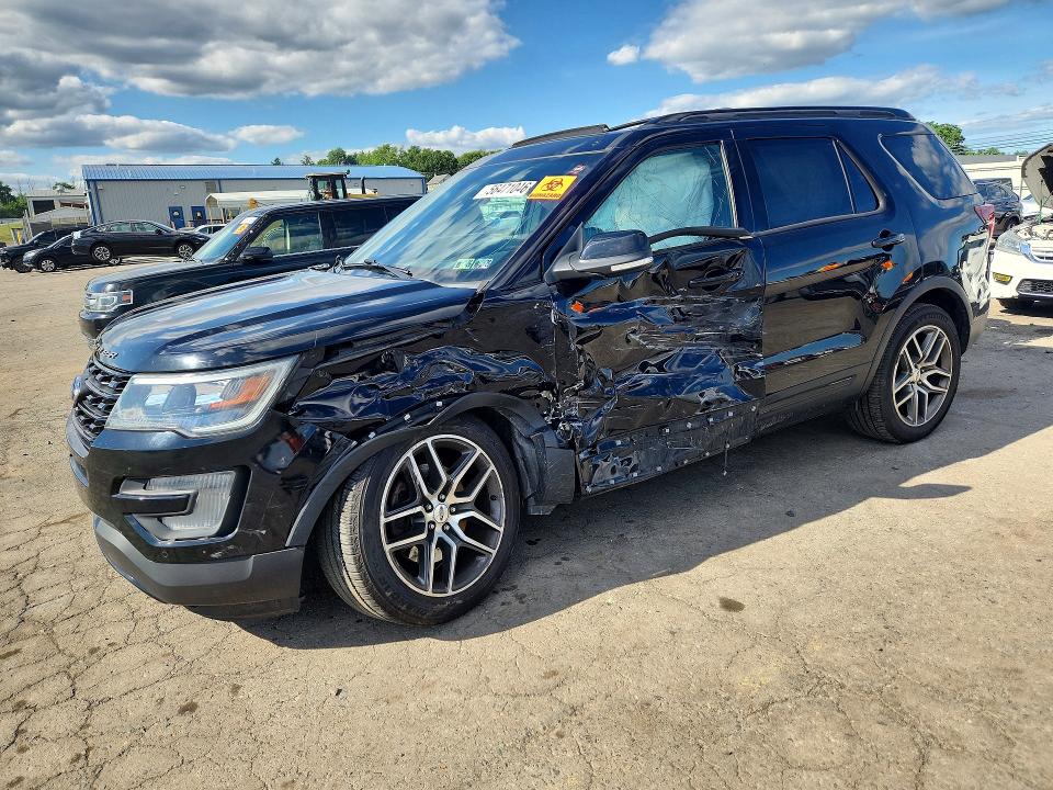 2017 Ford Explorer VIN 1FM5K8GT2HGD75790 COPART salvage auction — SIDE, Pa - Certificate Of Salvage, sold $1,950 on 2026-07-02 (photo 1)