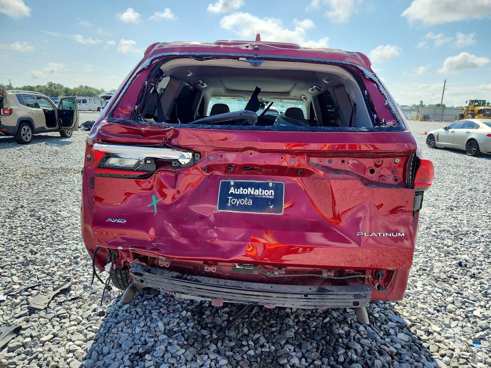 2024 Toyota Highlander VIN 5TDAAAB51RS035477 COPART salvage auction — REAR END, Fl - Certificate Of Destruction, sold $400 on 2026-07-28 (photo 6)