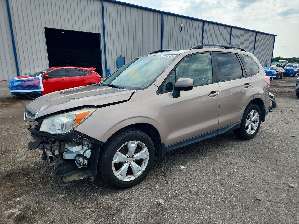 2014 Subaru Forester VIN JF2SJAGC5EH437823 COPART salvage auction — FRONT END, Fl - Cert Of Title Slvg Rebuildable, sold $1,050 on 2026-07-13 (photo 1)