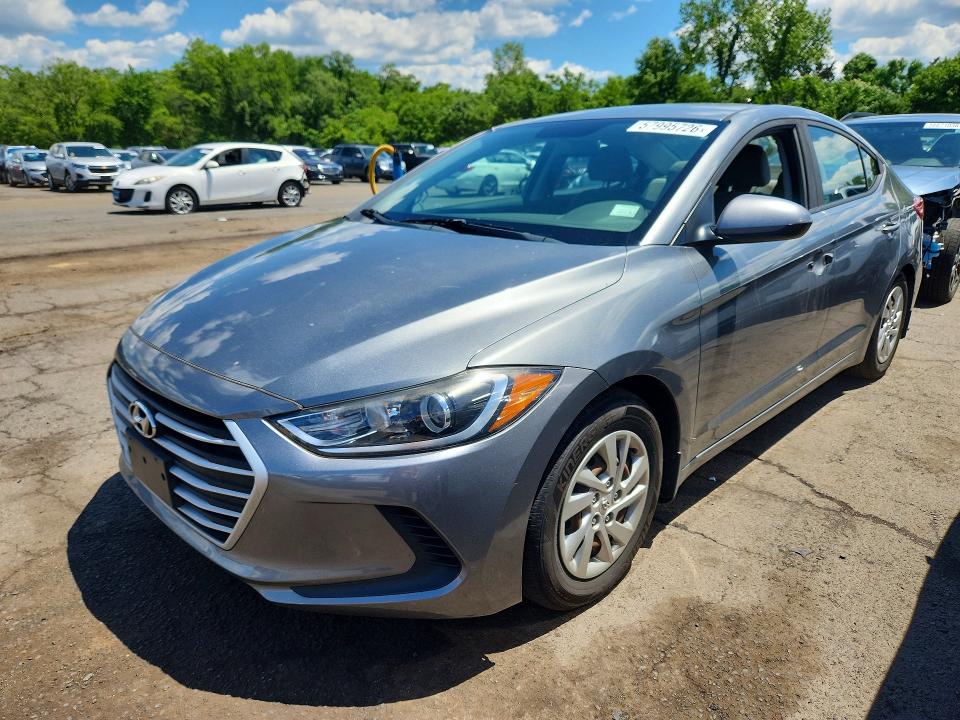 2017 Hyundai Elantra VIN KMHD74LF7HU371144 COPART salvage auction — VANDALISM, Ct - Cert Of Title-Salvage, sold $1,300 on 2026-07-28 (photo 1)