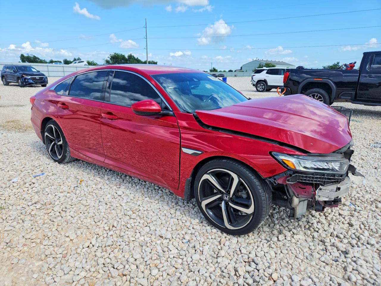 2019 Honda Accord VIN 1HGCV1F35KA144406 COPART salvage auction — Front End, TX - SALVAGE VEHICLE TITLE, sold $2,350 on 2026-07-09 (photo 4)