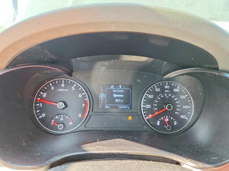 2018 Kia Optima VIN 5XXGU4L3XJG182810 COPART salvage auction — FRONT END, Fl - Cert Of Title Slvg Rebuildable, sold $1,300 on 2026-07-07 (photo 9)