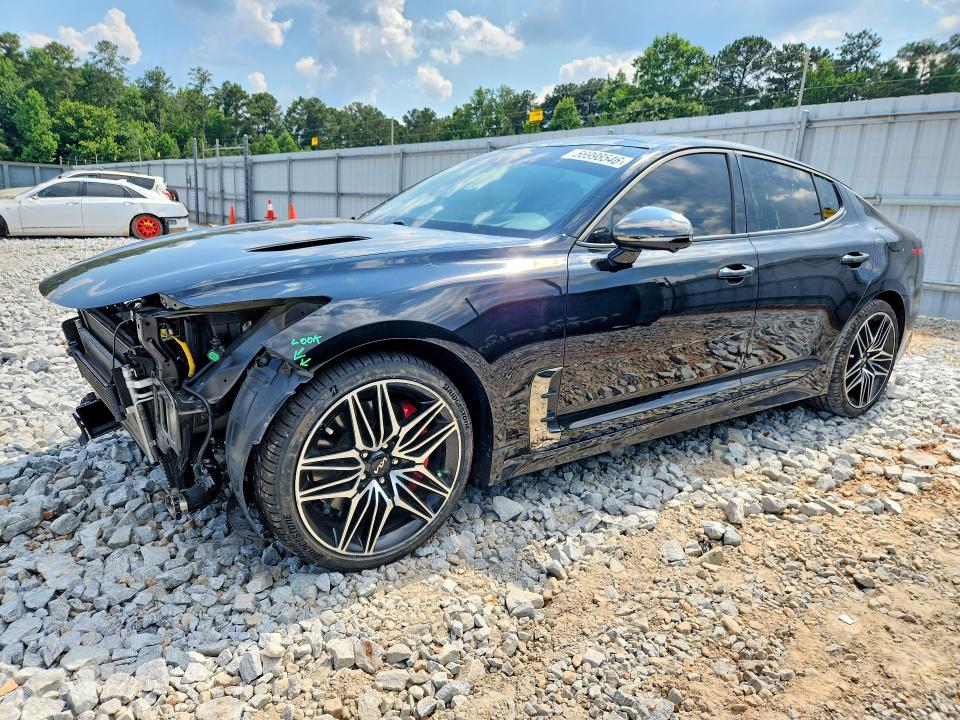 2023 Kia Stinger VIN KNAE55LC4P6130622 COPART salvage auction — FRONT END, GA - CERT OF TITLE-SALVAGE (P), sold $2,050 on 2026-07-30 (photo 1)
