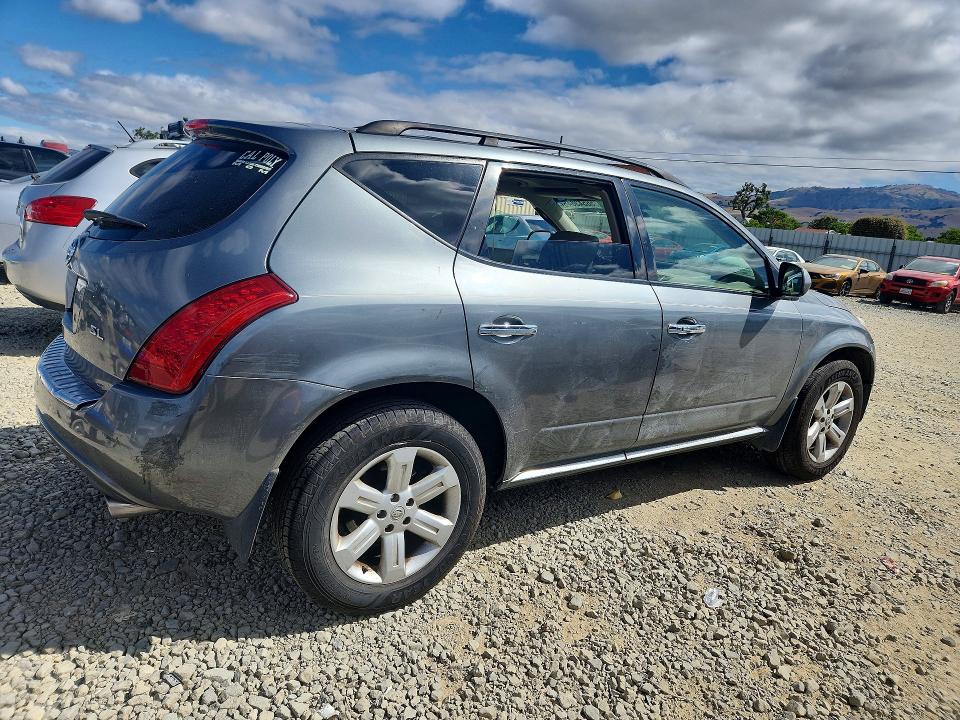 2007 Nissan Murano VIN JN8AZ08T27W524206 COPART salvage auction — SIDE, Ca - Salvage Certificate, sold $250 on 2026-07-07 (photo 3)