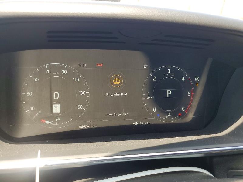 2019 Land rover RANGE ROVER VIN SALWG2RK6KA854308 COPART salvage auction — FRONT END, Ca - Salvage Certificate, sold $10,800 on 2026-07-27 (photo 9)