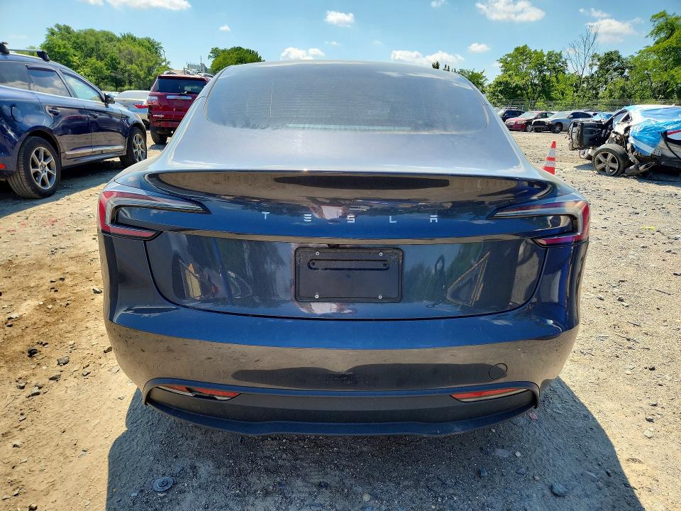 2025 Tesla Model 3 VIN 5YJ3E1EA2SF966327 COPART salvage auction — FRONT END, Md - Cert Of Salvage > 75% Damage, sold $12,400 on 2026-08-25 (photo 6)