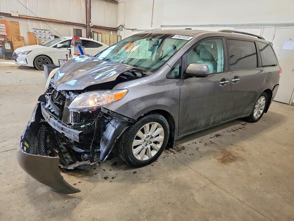2011 Toyota Sienna VIN 5TDDK3DC4BS006952 COPART salvage auction — FRONT END, AB - BOS - SALVAGE, sold $6,400 on 2026-07-09 (photo 1)