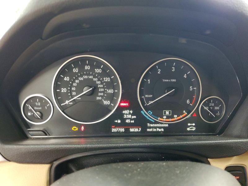 2014 BMW 3er VIN WBA3D3C54EF099241 COPART salvage auction — FRONT END, Nc - Salvage Certificate Of Title, sold $175 on 2026-07-29 (photo 9)