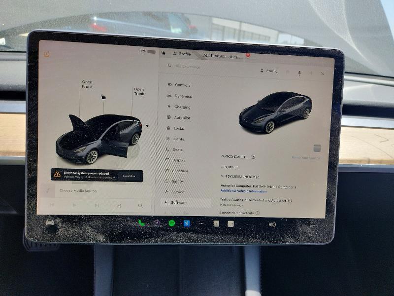2022 Tesla Model 3 VIN 5YJ3E1EA2NF187126 COPART salvage auction — MECHANICAL, Ca - Salvage Certificate, sold $3,900 on 2026-07-31 (photo 9)