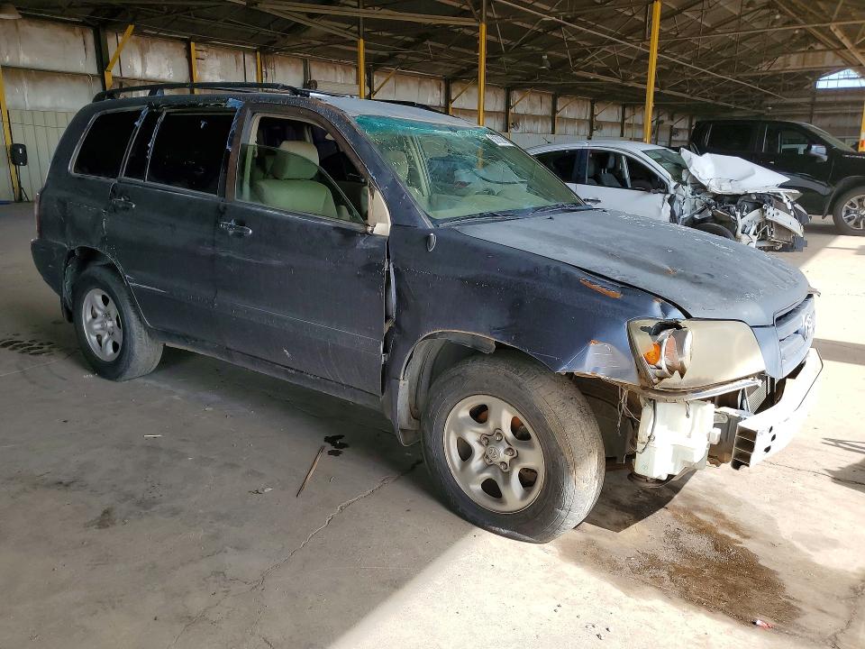 2005 Toyota Highlander VIN JTEGD21A150121645 COPART salvage auction — FRONT END, Az - Certificate Of Title, sold $500 on 2026-07-08 (photo 4)