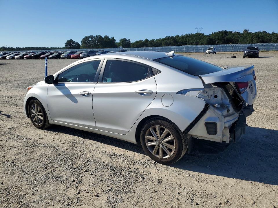 2015 Hyundai Elantra VIN KMHDH4AE2FU229448 COPART salvage auction — REAR END, Ca - Salvage Certificate, sold $750 on 2026-07-02 (photo 2)